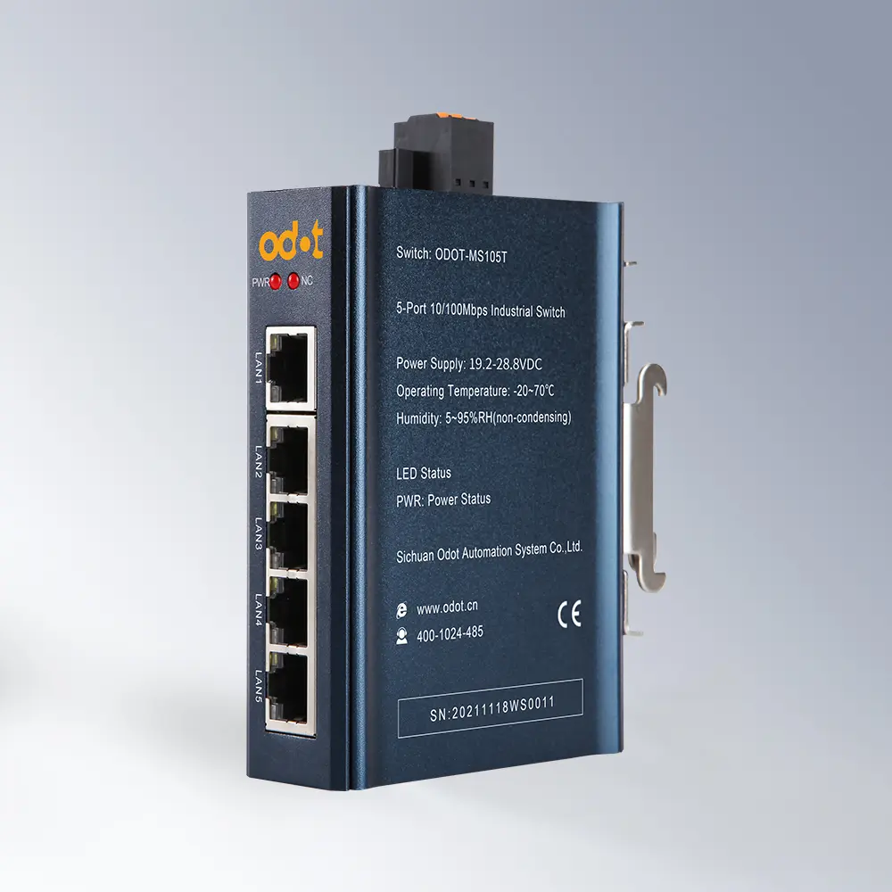Odot - ODOT-MS100T Series 5-Port Unmanaged Industrial EtherNet Switch
